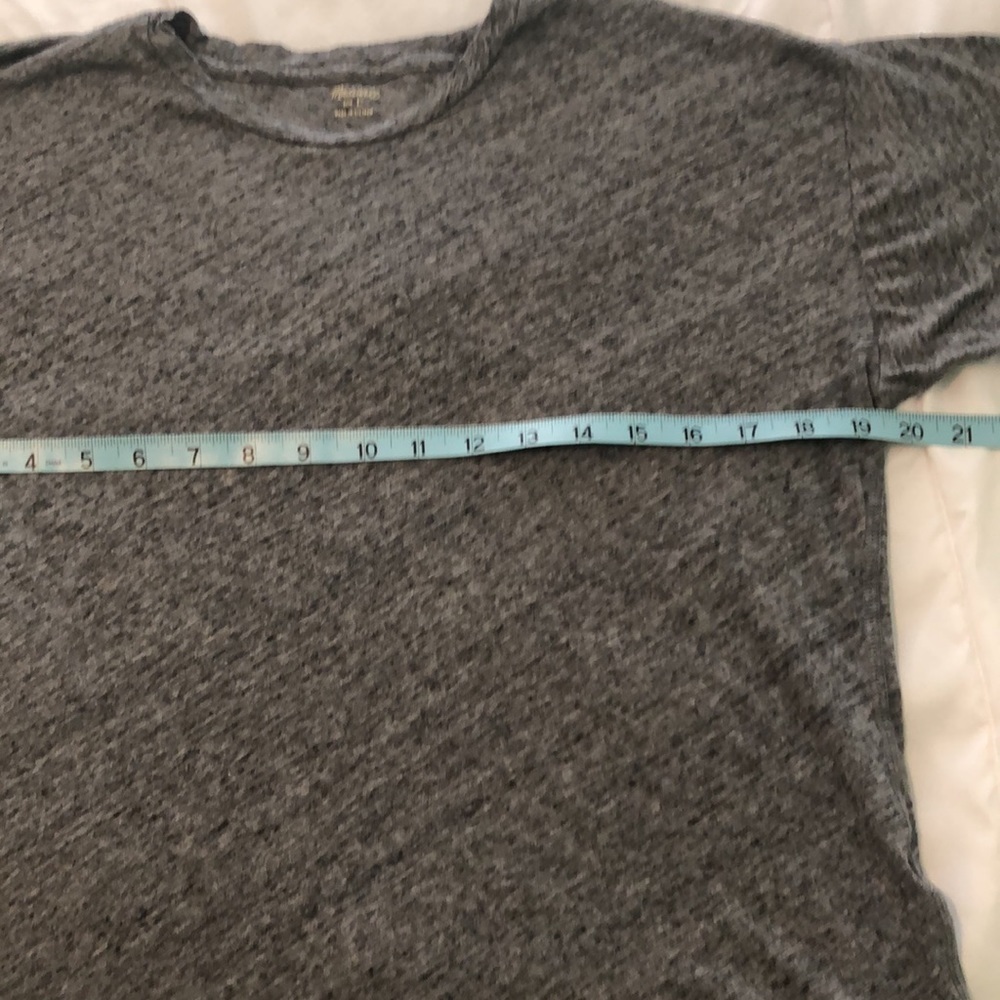Madewell heather grey T-shirt with high low front - Picture 4 of 7